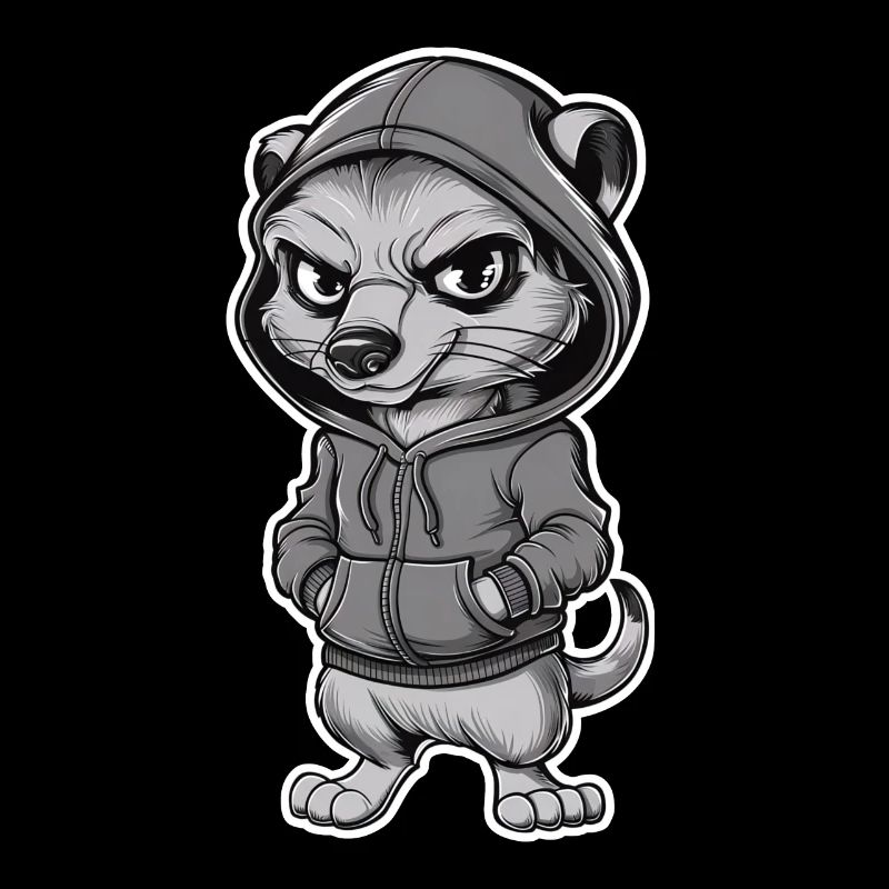 Suricate cool dans un sweat à capuche élégant