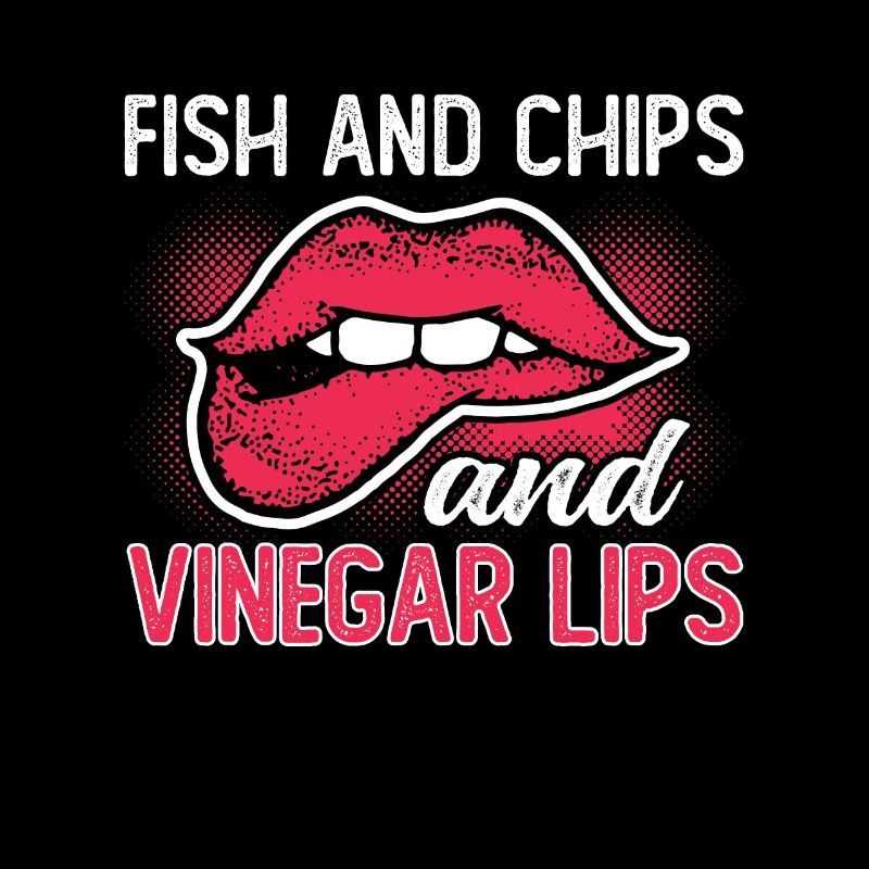 Fish And Chips Et Vinaigre Lips British Delicacy