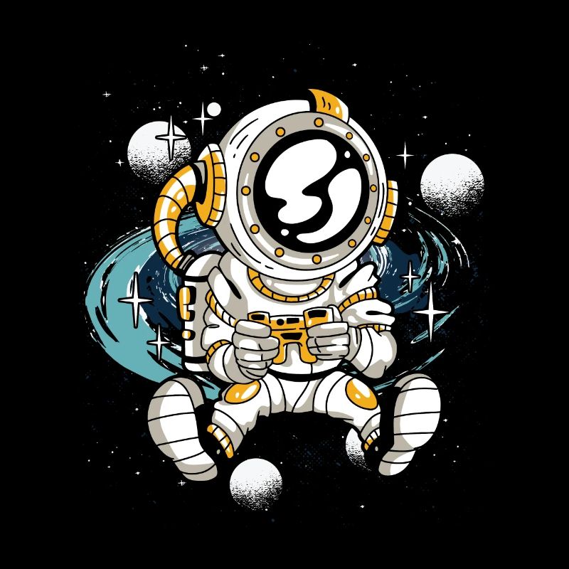 Play Controller Gaming Gamer Astronaut With