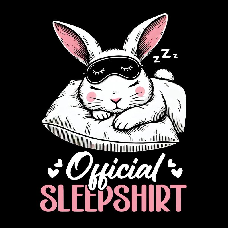Official Sleeping Shirt Funny Rabbit Rabbit