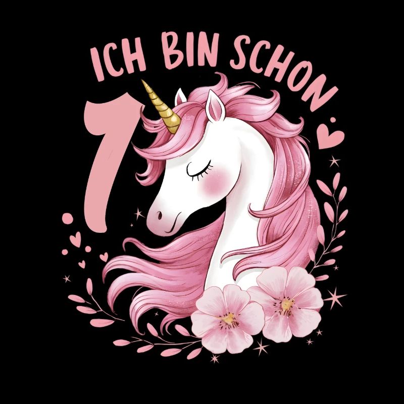 1. Geburtstag Mädchen 1 Jahr Pferd Pferde Einhorn