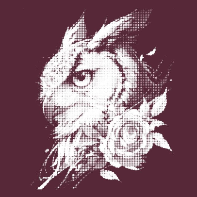 Rose Eule Blumen Ästhetik Nachteule Vogel Geschenk