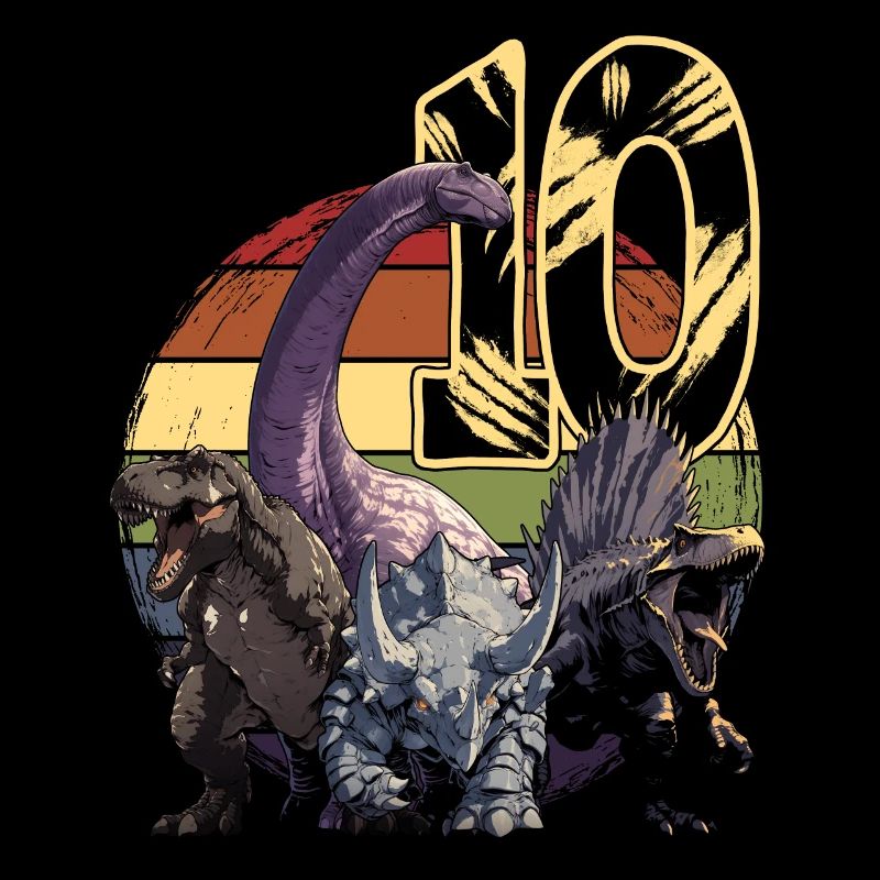 Coole Dinosaurier 10 Jahre 10. Geburtstag Geschenk