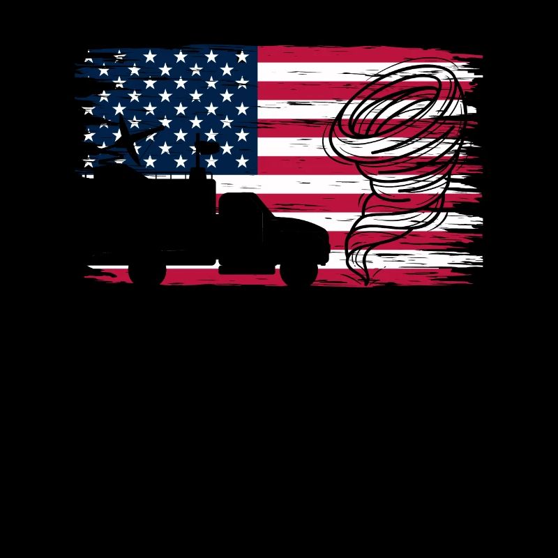 Storm Chaser Drapeau des États-Unis Tornade