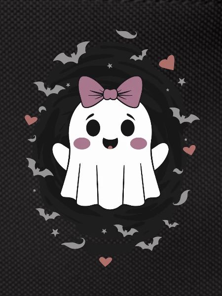 Cute Ghost with Bats