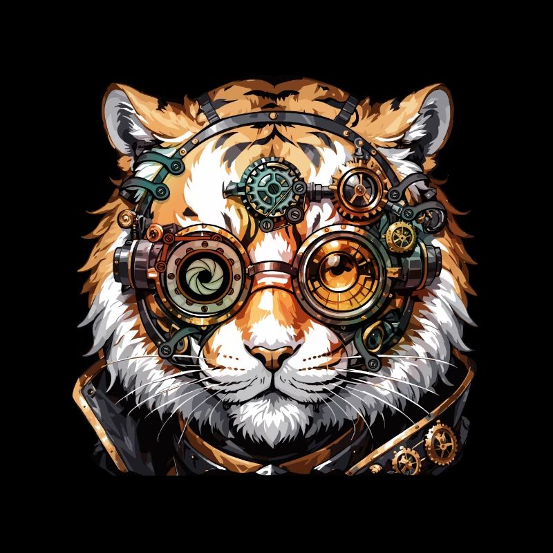 Steampunk Tiger Geschenk Kinder Tiger