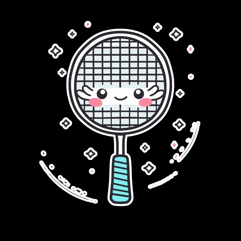 Badmintonschläger Comic Look