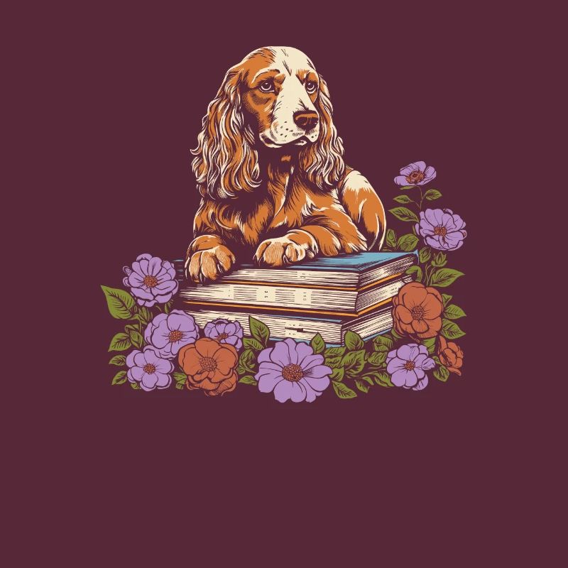Cocker Spaniel Blumenbuchleser