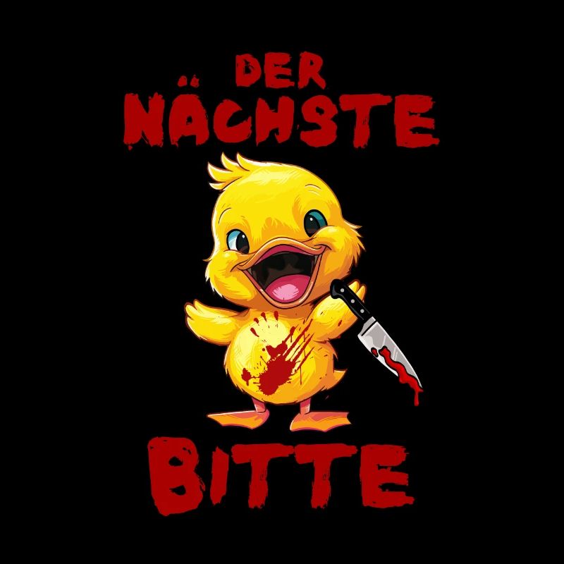 Next Please - Duck with Knife Halloween