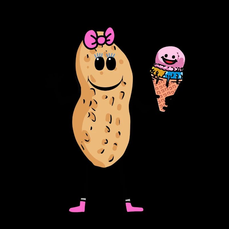 Erdnuss Erdnüsse Kinder Kind Baby Eiswaffel Eis