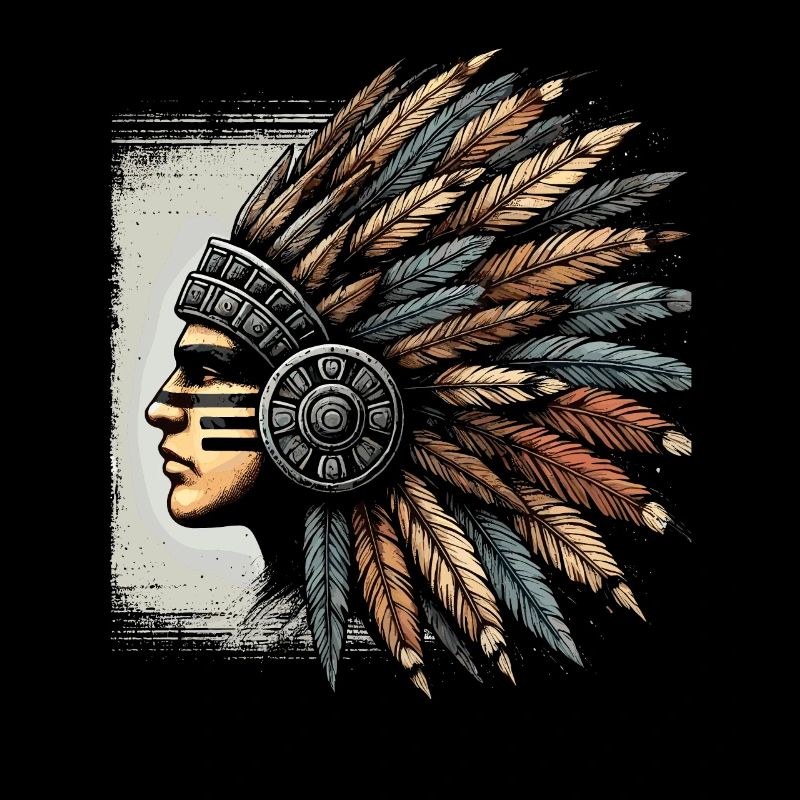 Aztekischer Krieger Mit Traditioneller