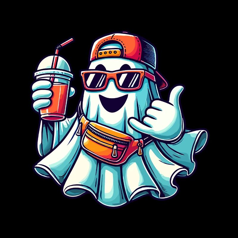 Boo-Jee Ghost Funny Fashionable Ghost