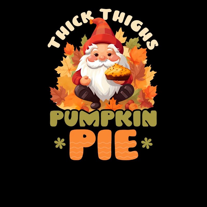 Thanksgiving Gnome Thick Thighs Pumpkin Pie