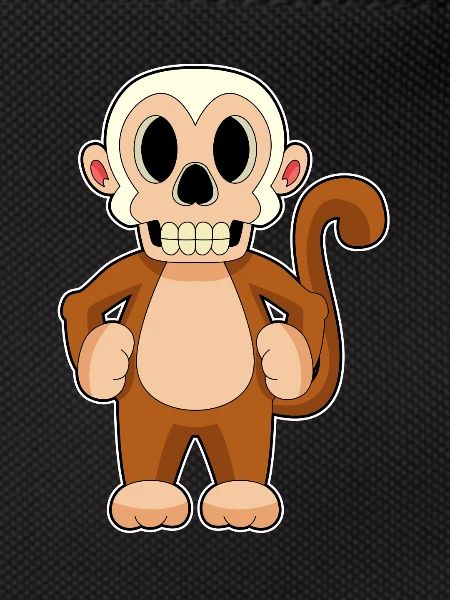 Monkey Halloween Skull