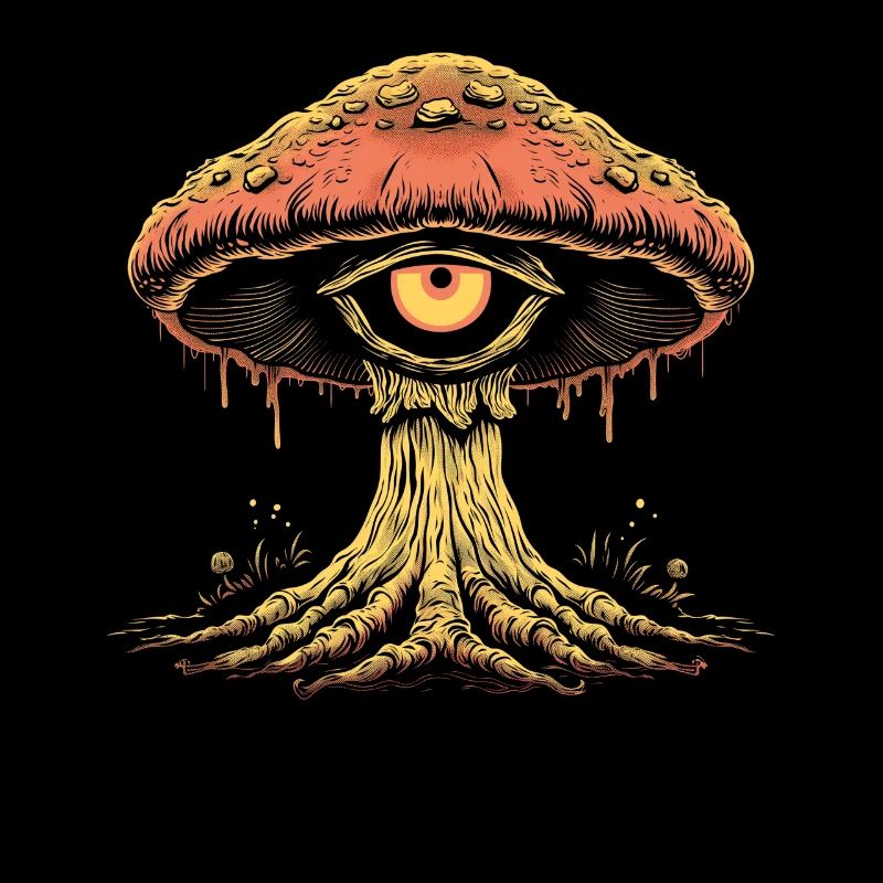 Cottagecore Weirdcore Esthétique Champignon Globe oculaire C