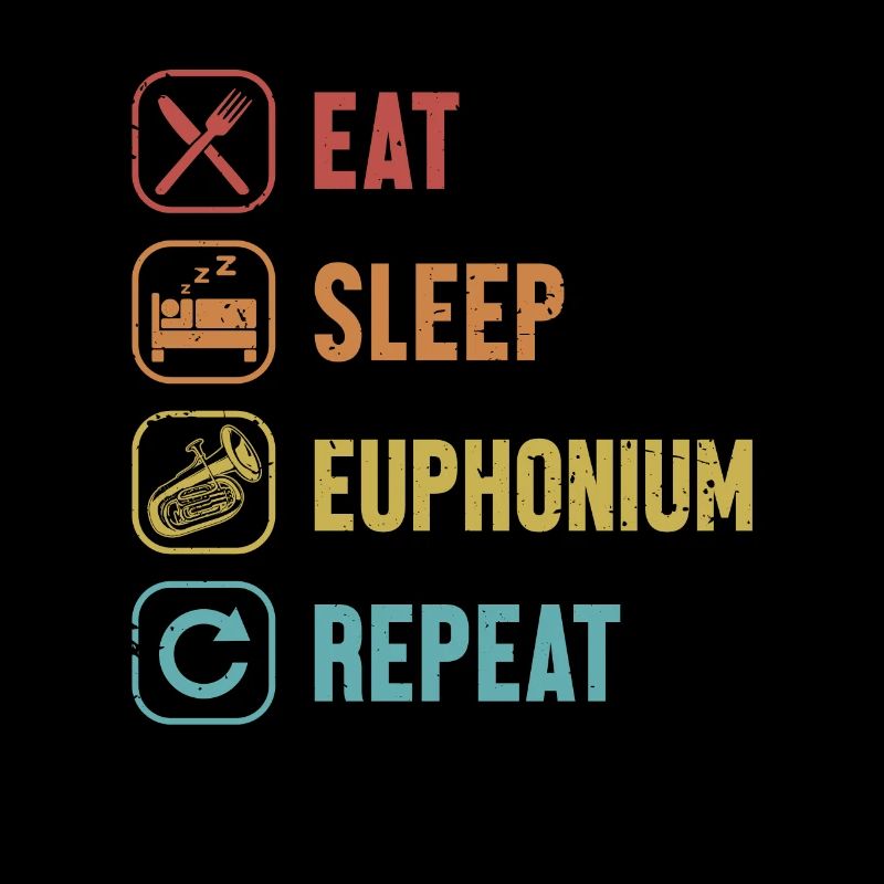Eat Sleep Euphonium Instrument de répétition Euphoniste