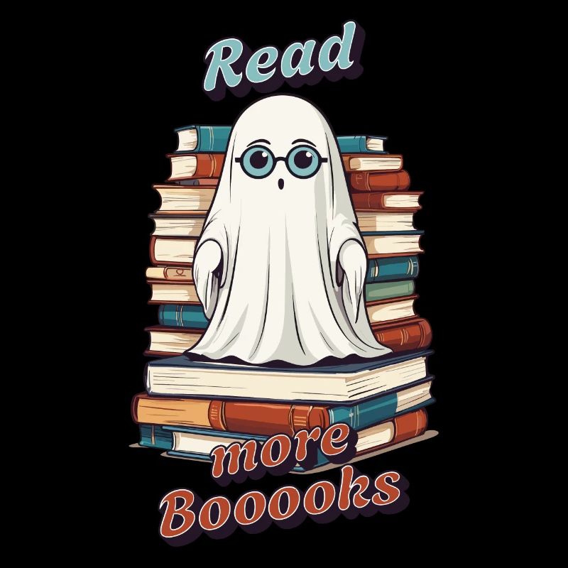 Cute Book Lover Ghost Funny Saying