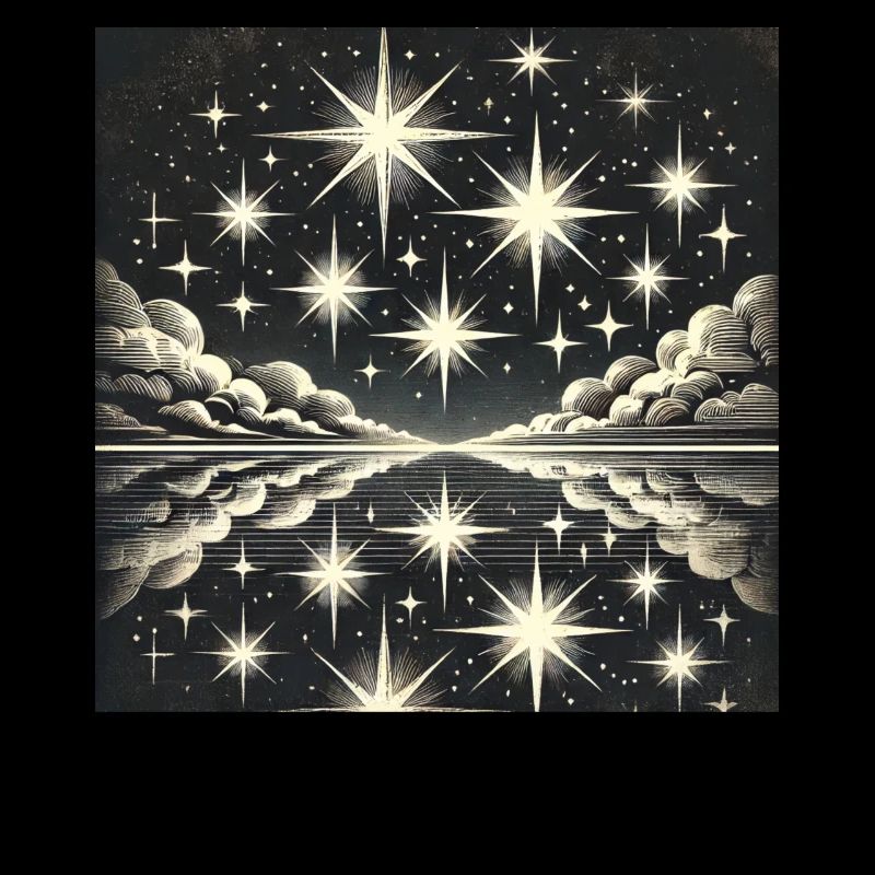 Sparkling Night Sky Shooting Star Stars