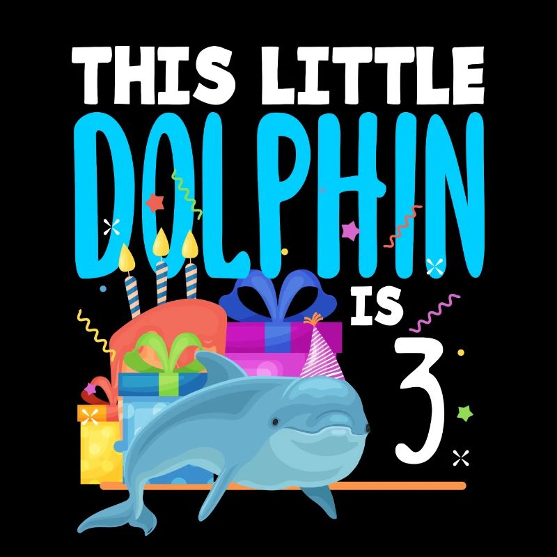 This little dolphin is 3 3rd birthday