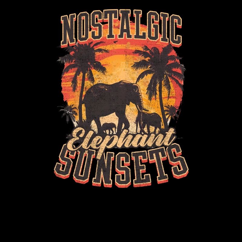Elefant Nostalgisch Elefant Sonnenuntergänge