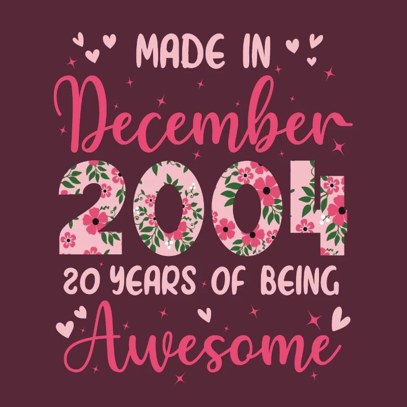Dezember 2004 20. Geburtstag der Mädchen
