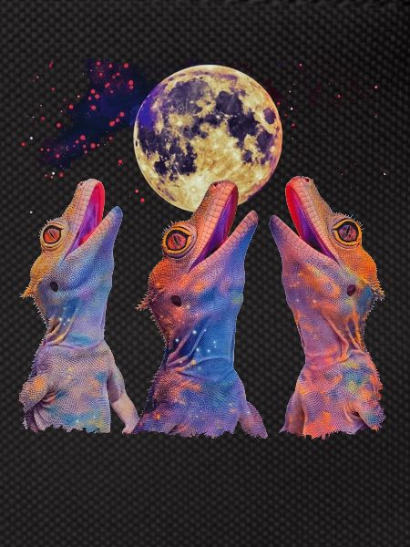 Crested Lizard Howling Moon