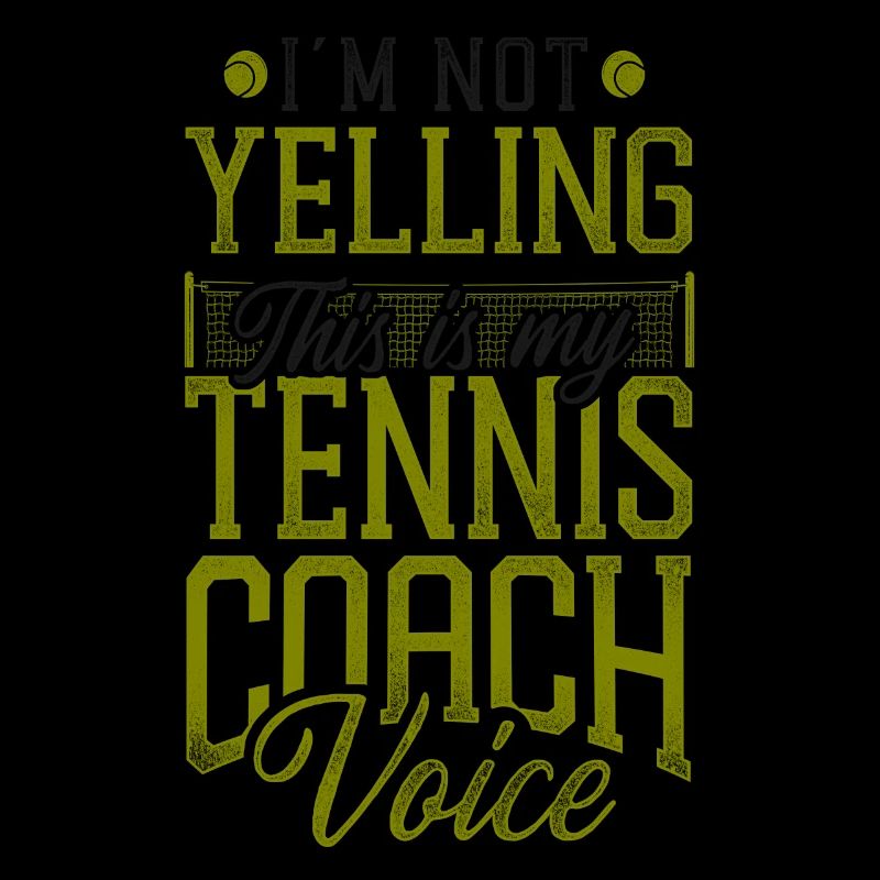 Funny Tennis Player Racket Coach