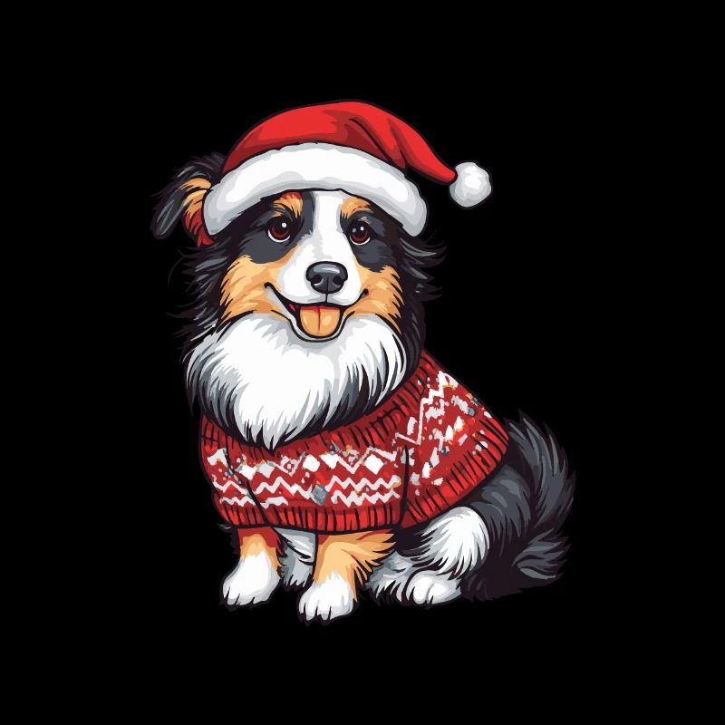 Border Collie Chien Noël