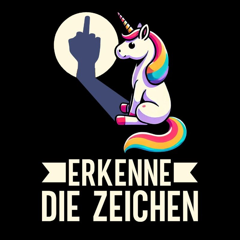 Erkenne die Zeichen Einhorn Schatten Lustiger