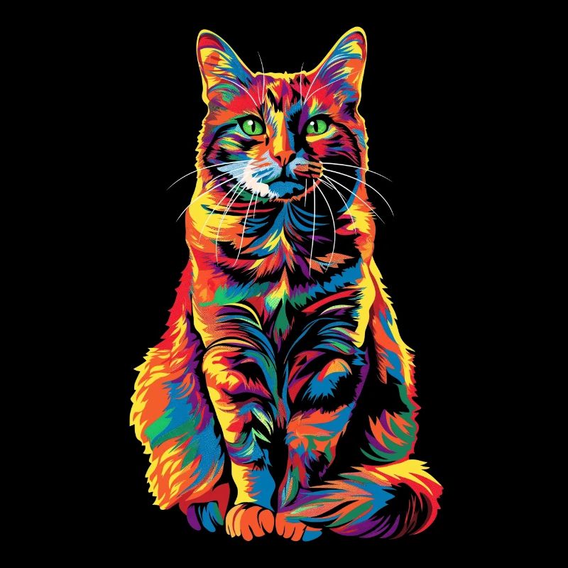 Orange Katze Tabby Katze Popart