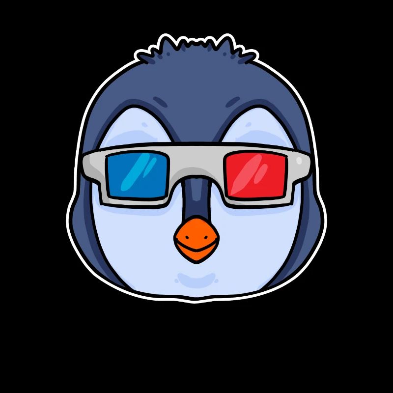 Pingouin Lunettes 3D Cinéma