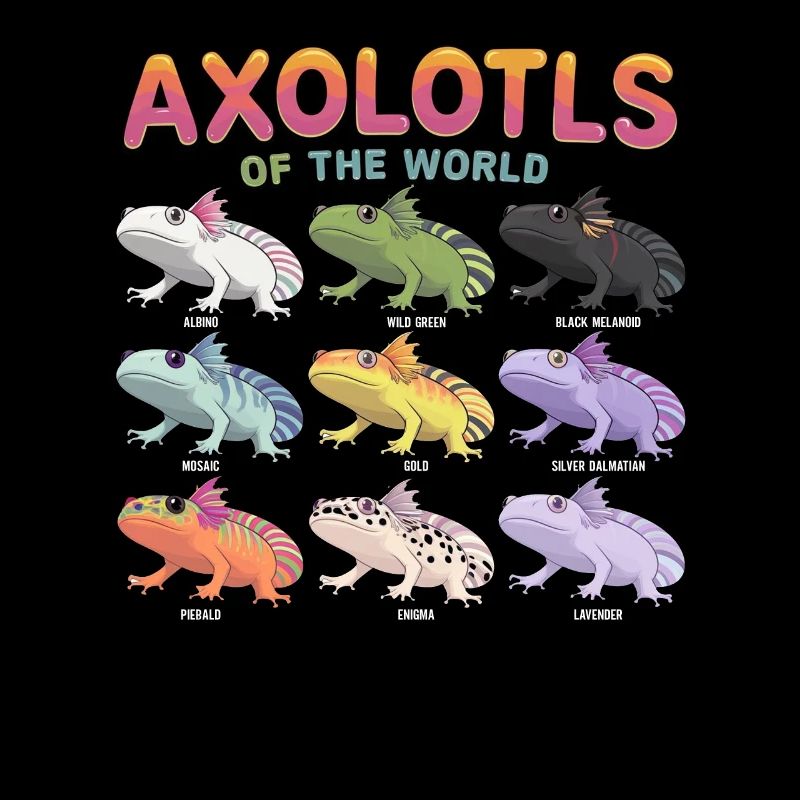 Axolotls Der Welt Süßer Anime Salamander