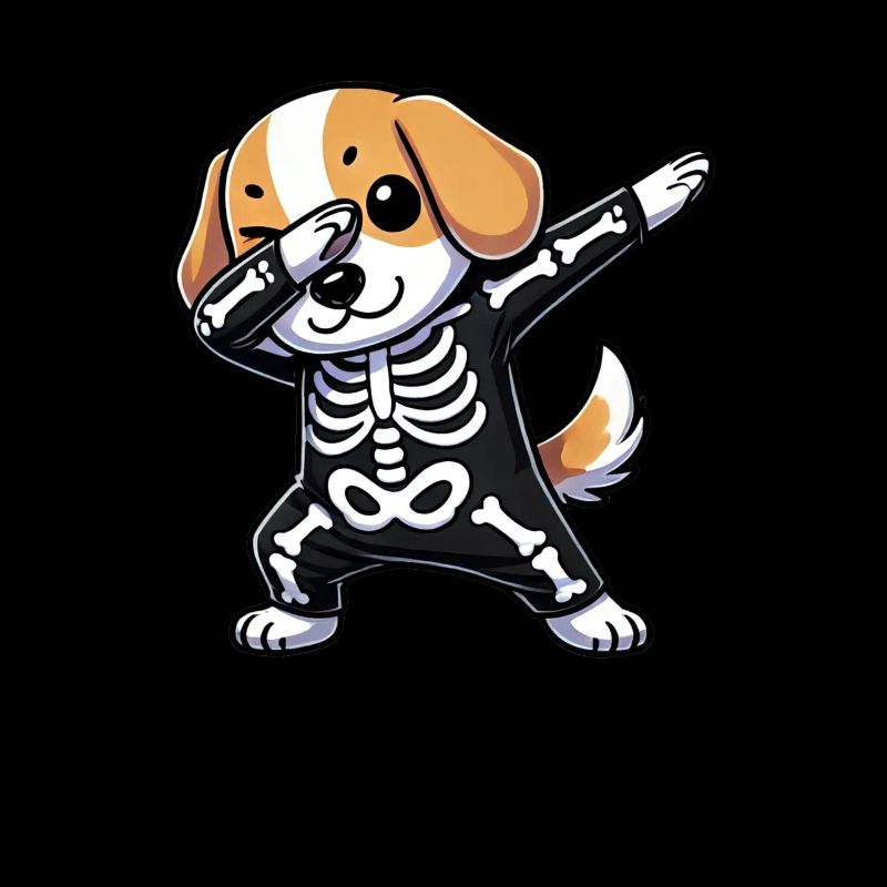 Beagle Halloween Skelett Niedlicher Beagle Kinder