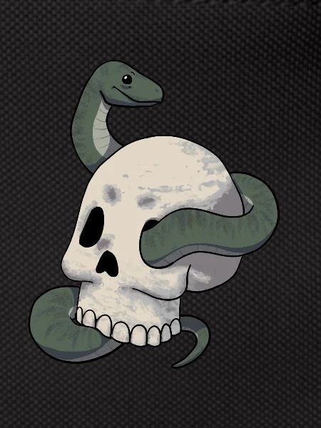 Snake and skull