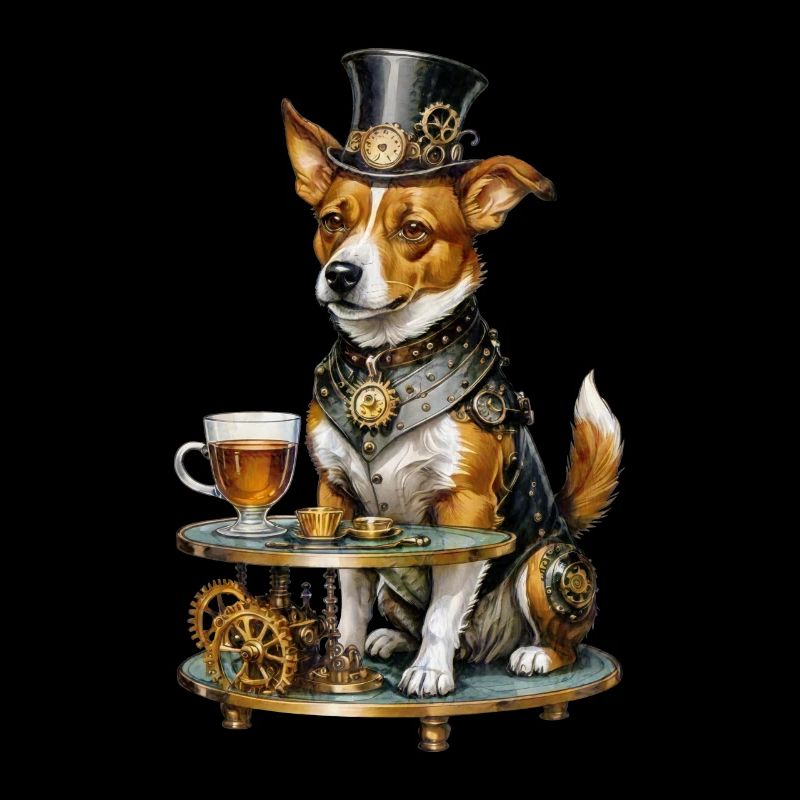 Steampunk Corgi Butler