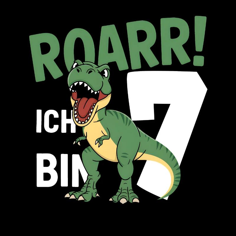 7th Birthday 7 Years Dino Dinosaur Fan