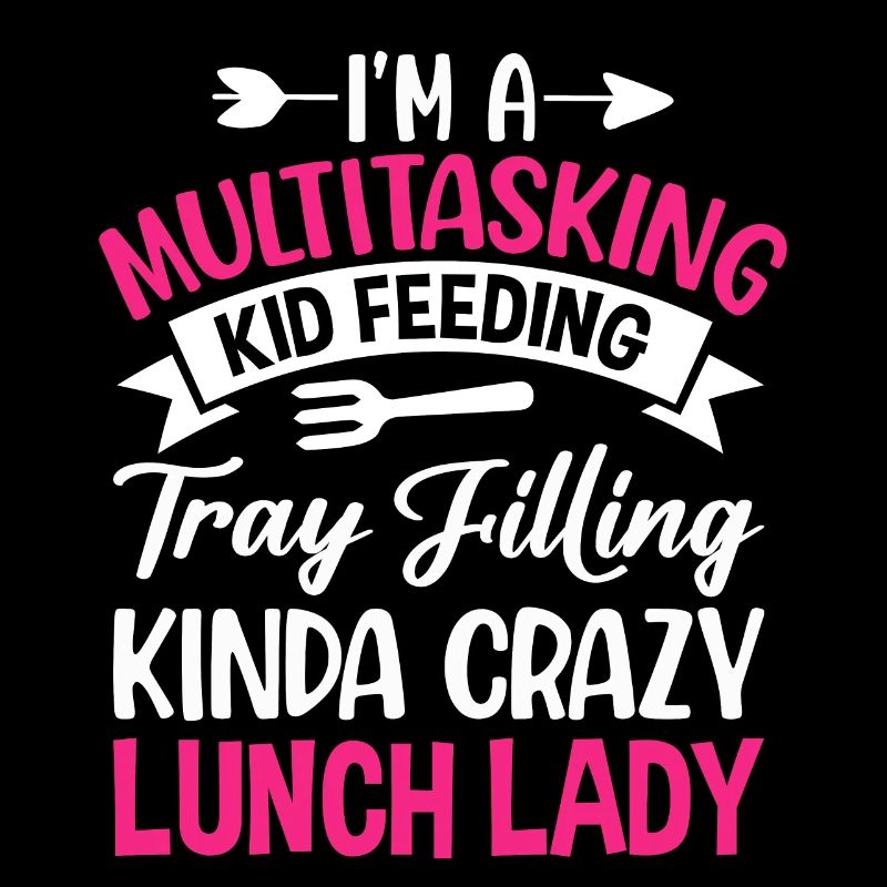 Cafeteria-Mitarbeiterin Multitasking Kinderfütteru