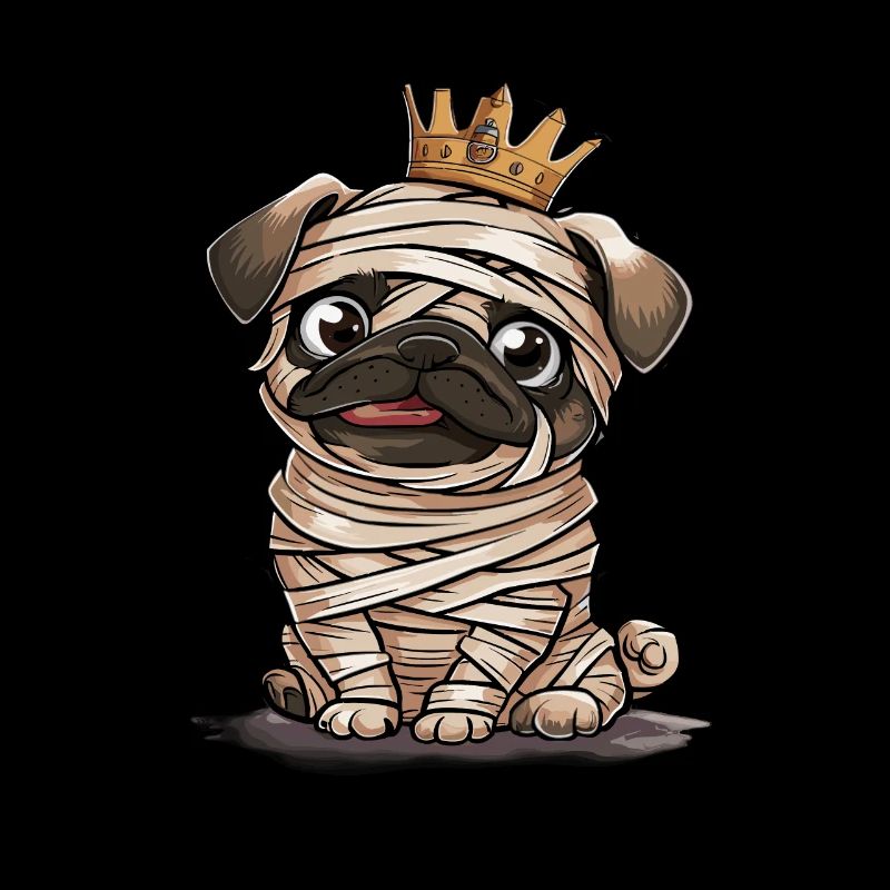 Mops Hundehalter Mops Liebe Mumie König