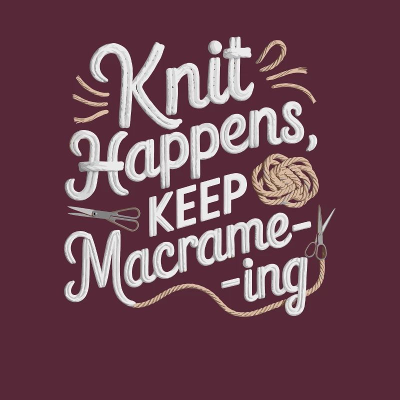 Citation amusante en macramé pour les amateurs de macramé boho