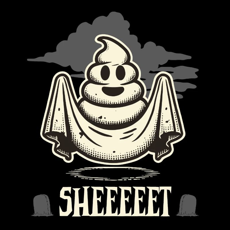 Halloween Poop Pile Ghost Sheet Fun