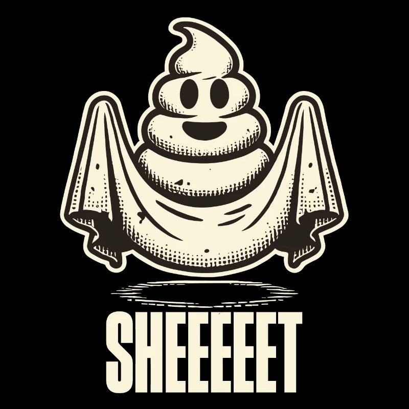 Halloween Poop Pile Ghost Sheet Fun