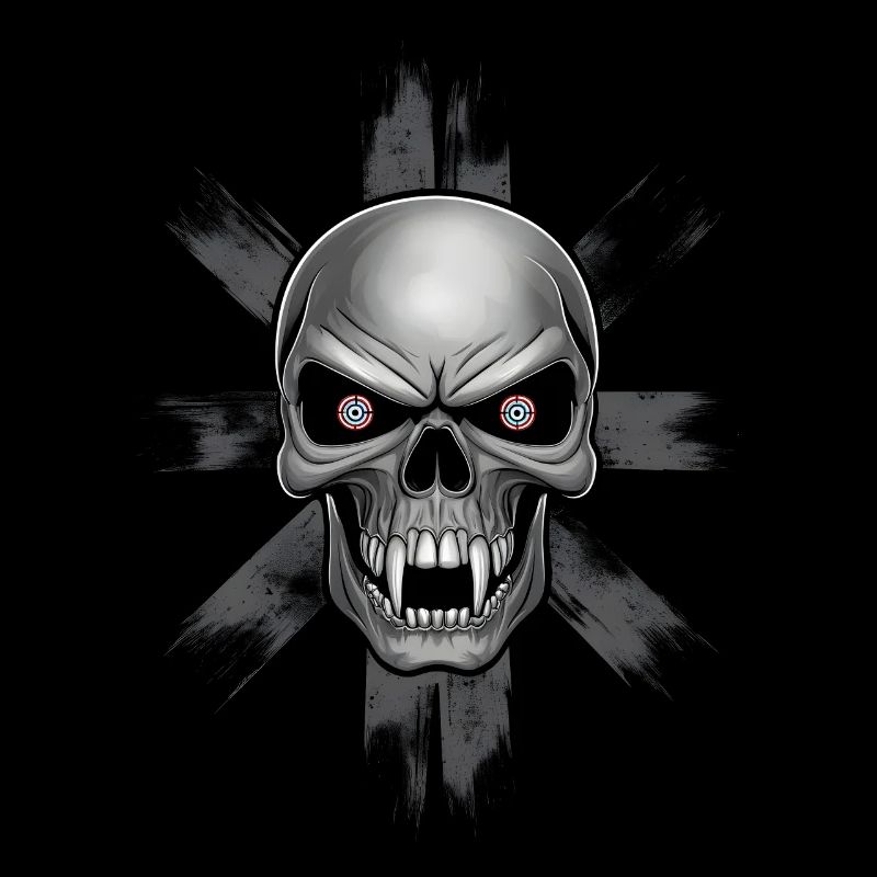 Unheimlicher Vampirschädel