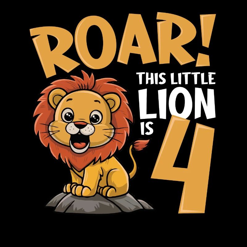 4 Anniversaire Garçon Lion