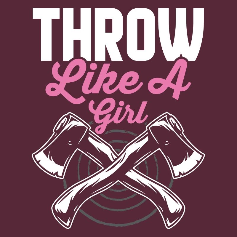 Axt werfendes Mädchen Beil-Werferin Wirf wie ein M