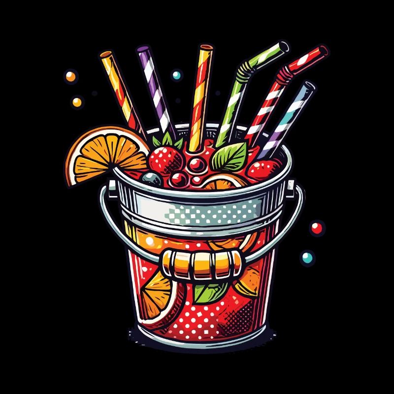 Bunter Sangria Eimer Eimersaufen Mallorca