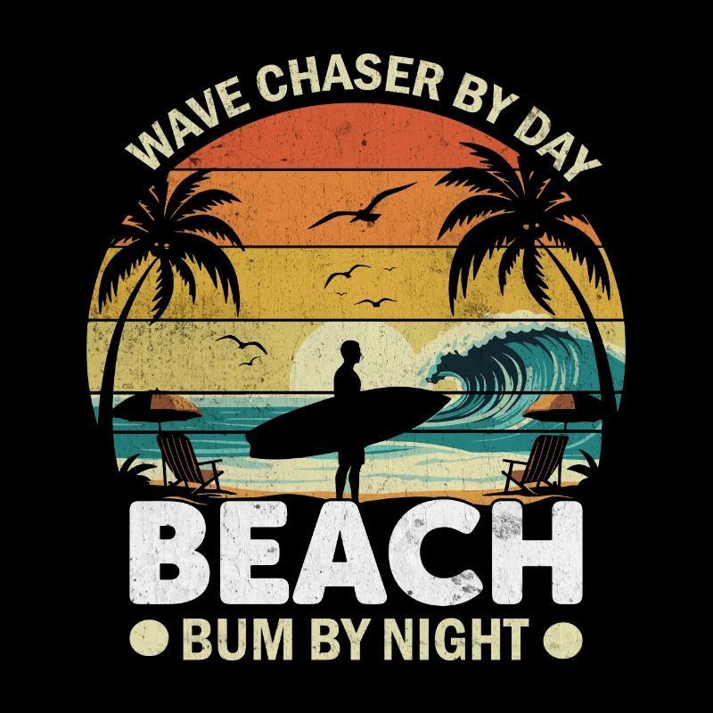 Wave chaser by day, beach bum by night.