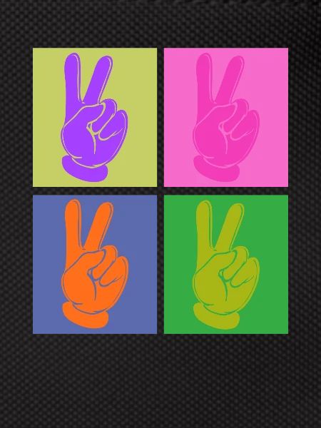 Bunter Friedensgriff Pop Art Design