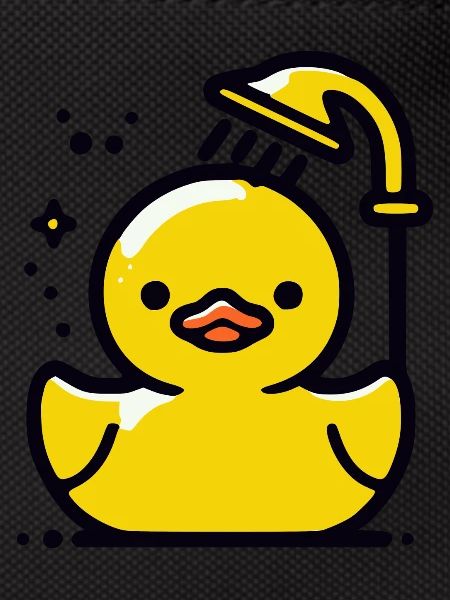 Quietschente gelbe Ente Dusche