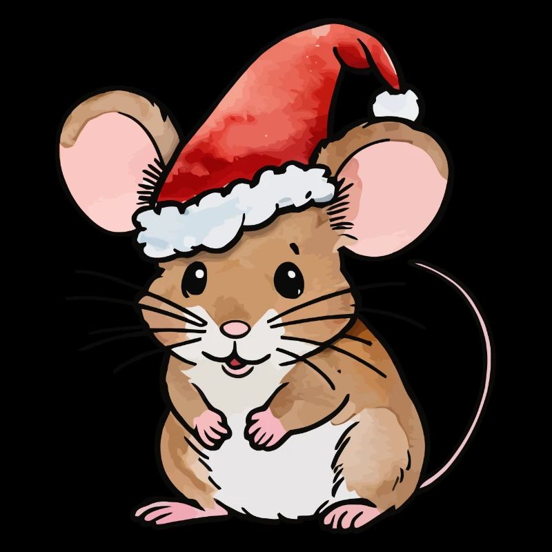 Dessin de Noël Souris
