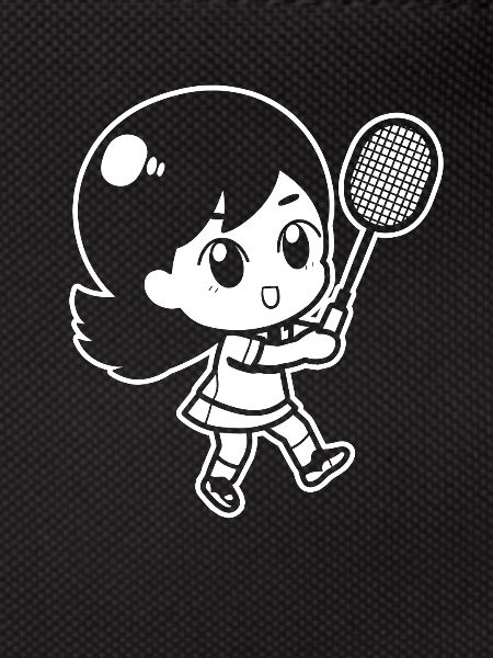 Little badminton player